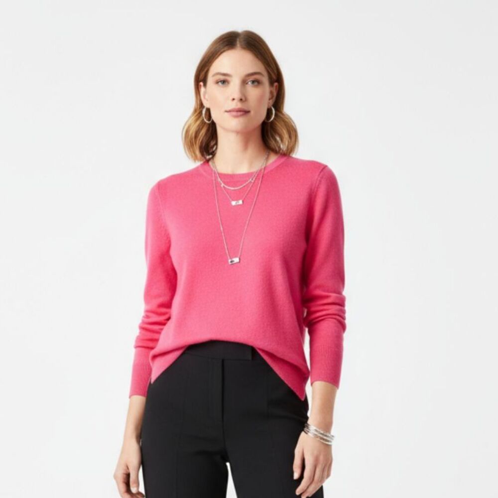Banana Republic Filpucci Wool Blend Pink Long Sleeve Crewneck Sweater M